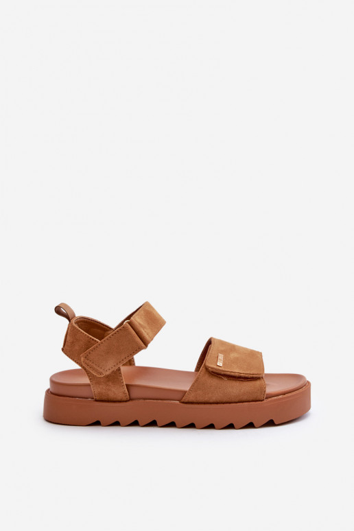 Moteriškas Zomšinės basutės su platforma Big Star NN274705 rudos spalvos