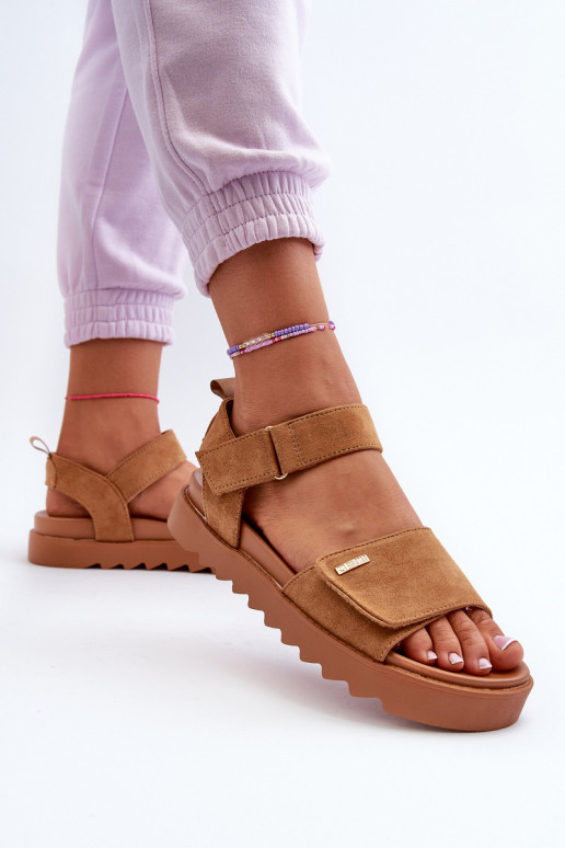 Moteriškas Zomšinės basutės su platforma Big Star NN274705 rudos spalvos