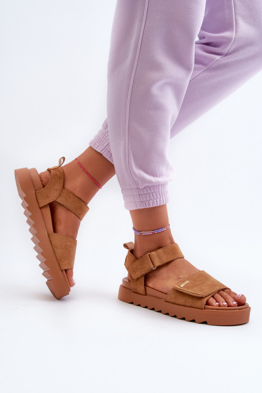 Moteriškas Zomšinės basutės su platforma Big Star NN274705 rudos spalvos