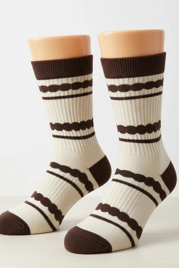 Smėlinės kojinės su rudais...