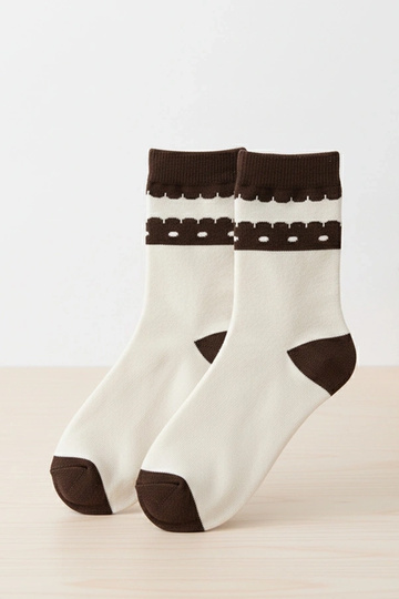 Smėlinės šiltos kojinės su...