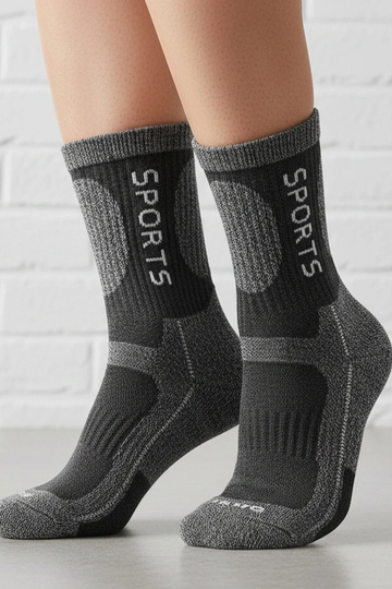 Pilkos šiltos moterų kojinės Siera