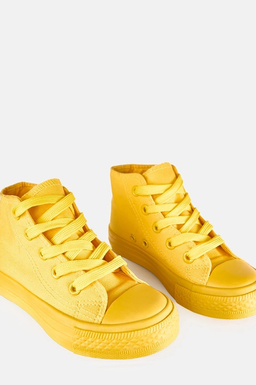 Geltoni vaikų sportbačiai aukšti Laly