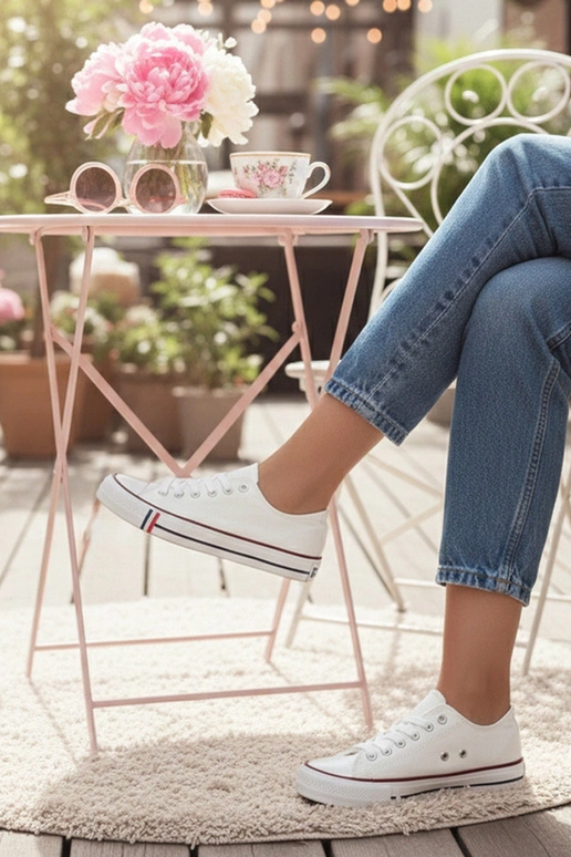 Balti kasdieniai sportbačiai Manon