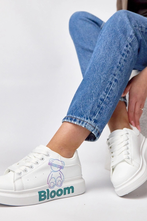 Balti sportbačiai su platforma ir...