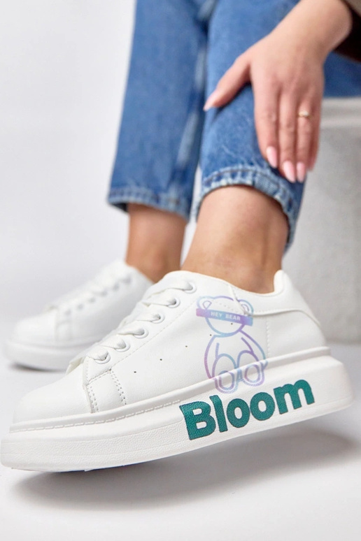 Balti sportbačiai su platforma ir...