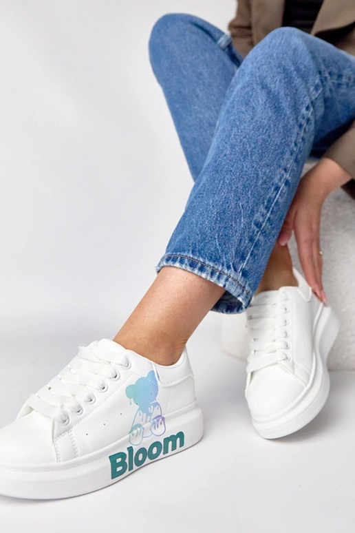 Balti sportbačiai su platforma ir...