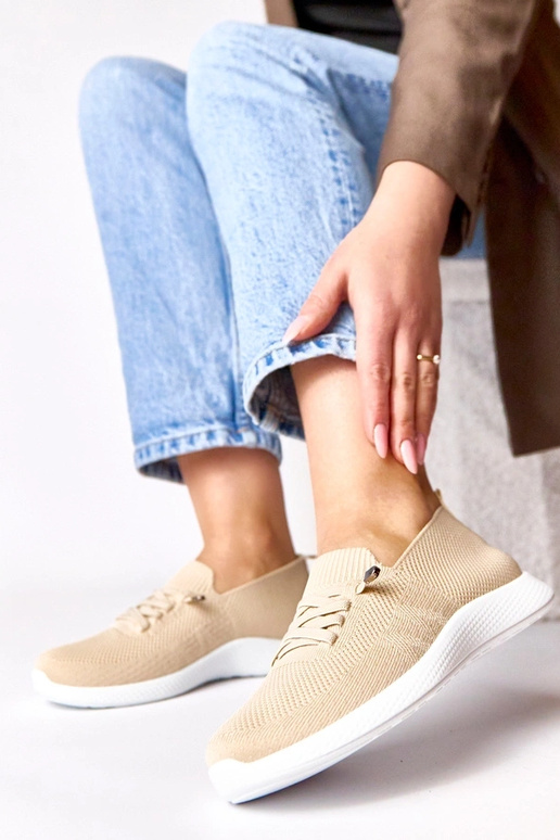 Smėlio spalvos moterų sportiniai...