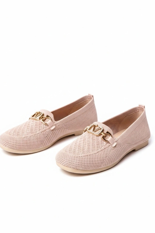 Rožiniai medžiaginiai mokasinai su...