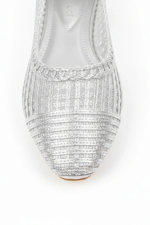 Sidabrinės ažūrinės balerinukės mažu...