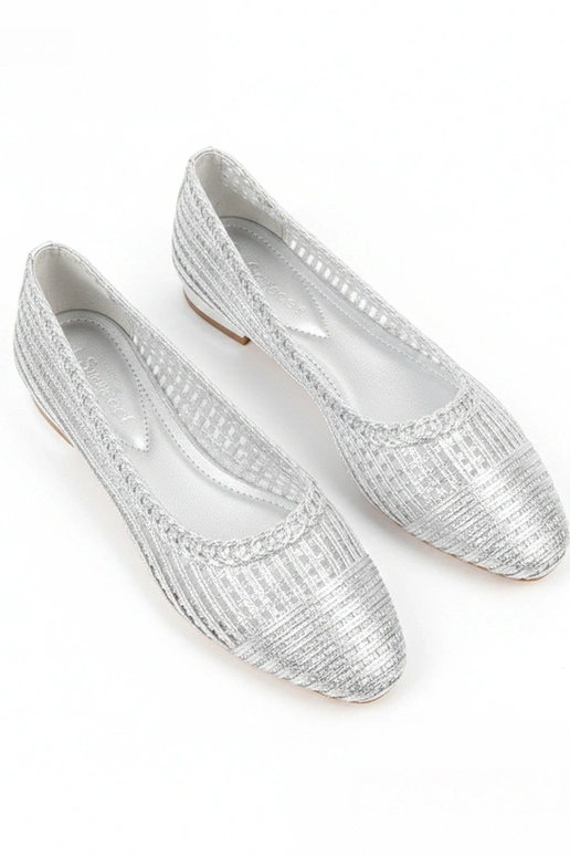 Sidabrinės ažūrinės balerinukės mažu...