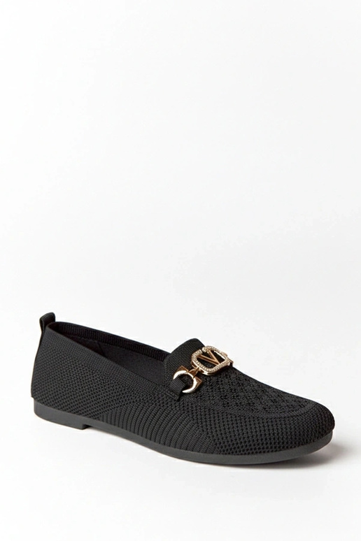 Juodi tekstiliniai mokasai su...