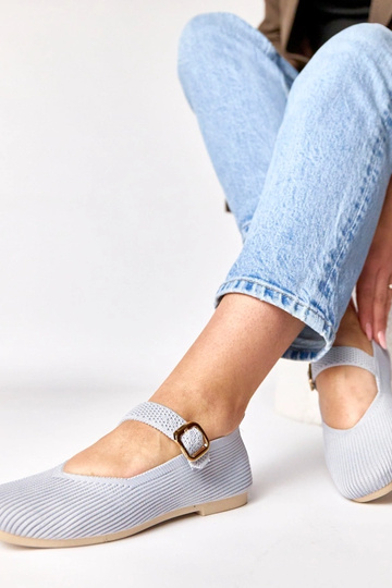 Pilkos tekstilinės balerinų...