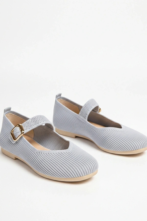 Pilkos tekstilinės balerinų basutės...