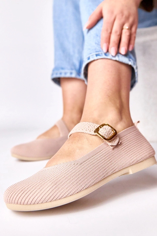 Rožinės tekstilinės balerinų basutės...