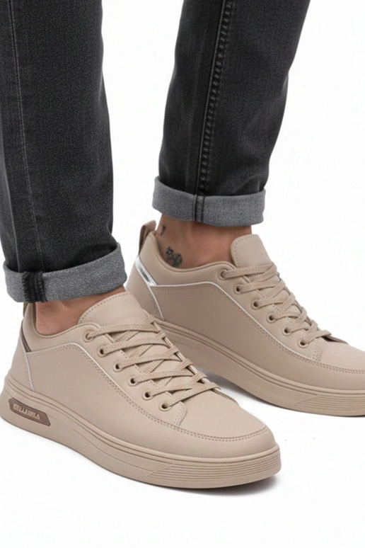 Smėlio spalvos vyriški sportbačiai su...