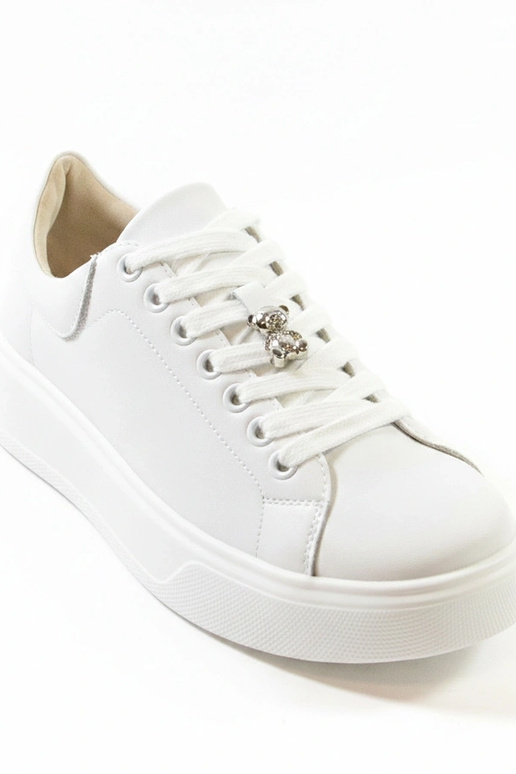 Białe Skórzane Sneakersy Na...