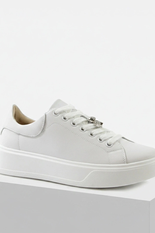 Białe Skórzane Sneakersy Na...