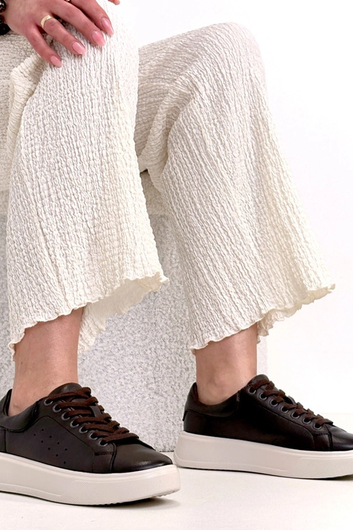 Rudi odiniai sportbačiai su platforma...