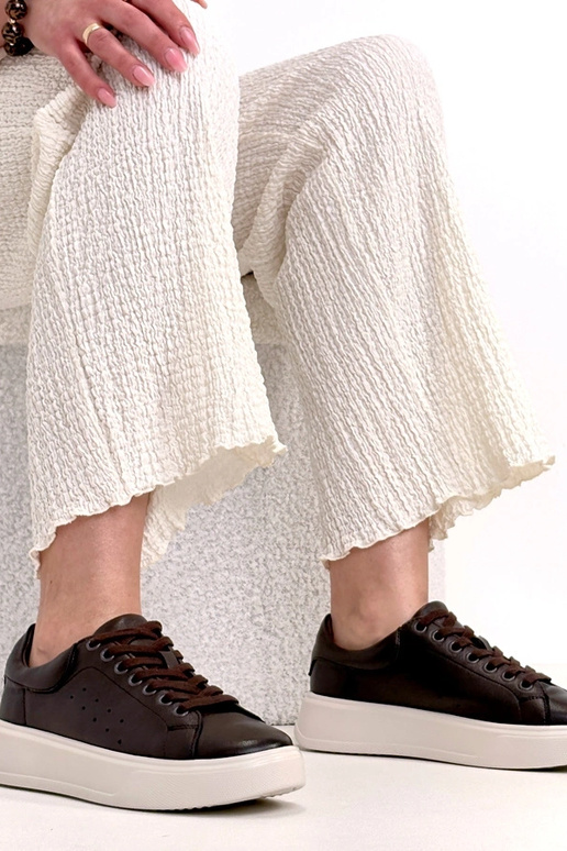 Rudi odiniai sportbačiai su platforma...