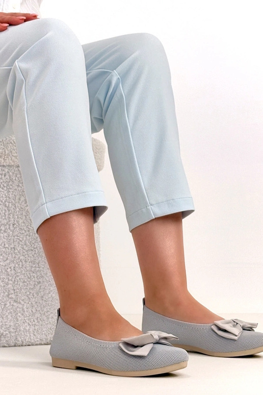 Pilkos audinės balerinukės su...