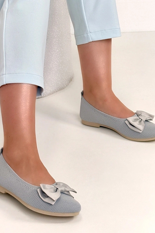 Pilkos audinės balerinukės su...