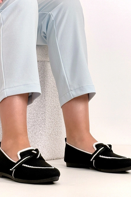 Juodos audinės balerinukės su...