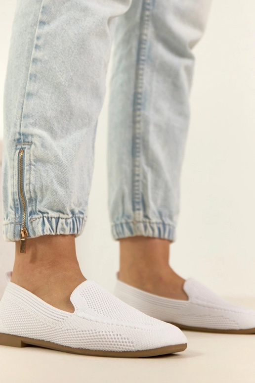 Balti audiniai mokasinai Addison