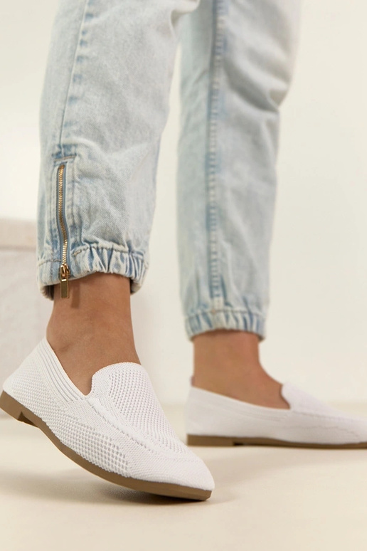 Balti audiniai mokasinai Addison