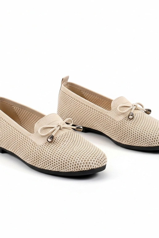 Smėlio spalvos audiniai mokasinai su...