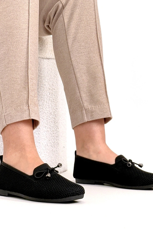 Juodi audiniai mokasinai su...