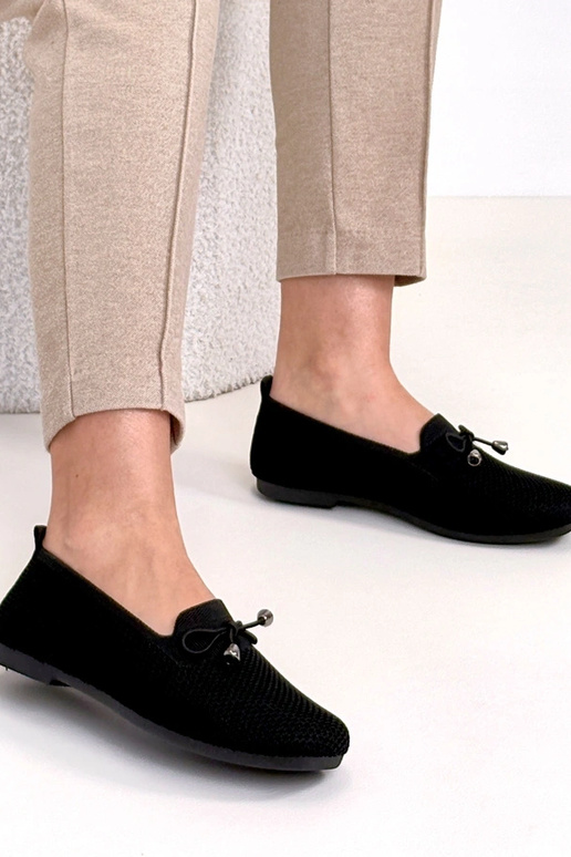 Juodi audiniai mokasinai su...