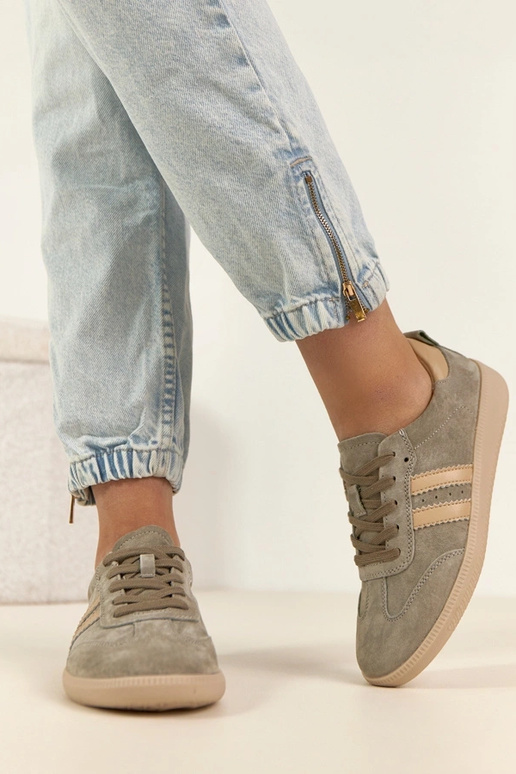 Chaki odiniai sportbačiai Filippo