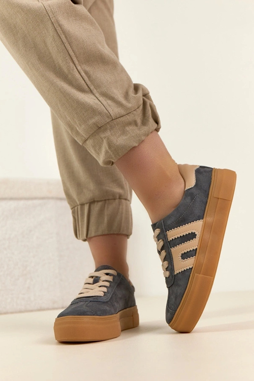 Pilki odiniai sportbačiai su...