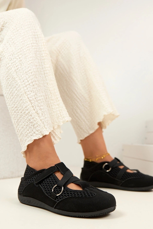 Juodi sportinio stiliaus balerinų...