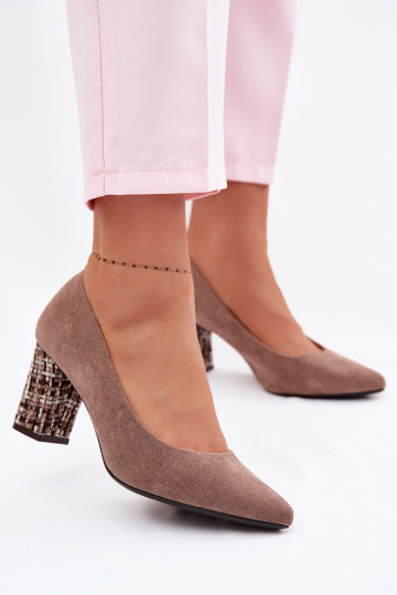 Bateliaisuiš eko zomšosu su stilingu kulnu Sergio Leone PB414 rudos spalvos 2