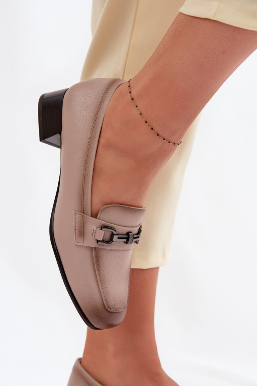 Oda batai Moteriškas Klocke su ornamentais Vinceza 39978 smėlio spalvos