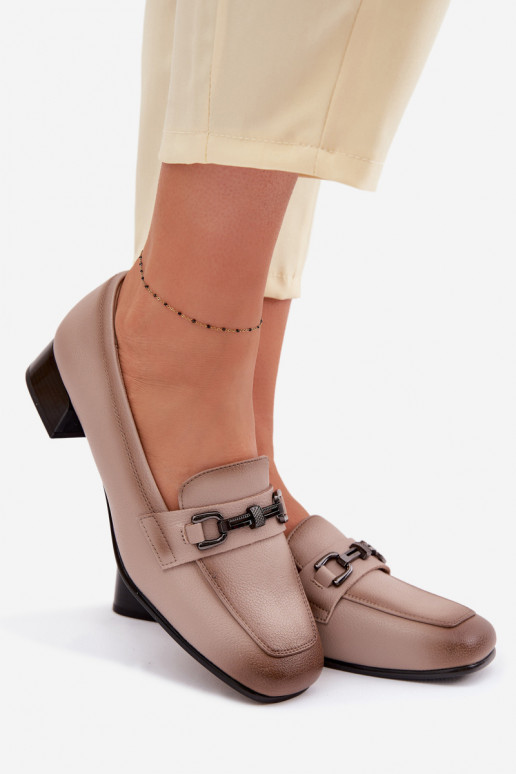 Oda batai Moteriškas Klocke su ornamentais Vinceza 39978 smėlio spalvos