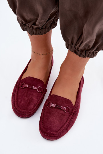 Mokasinai moteriškas batas bordo spalvos Olisa