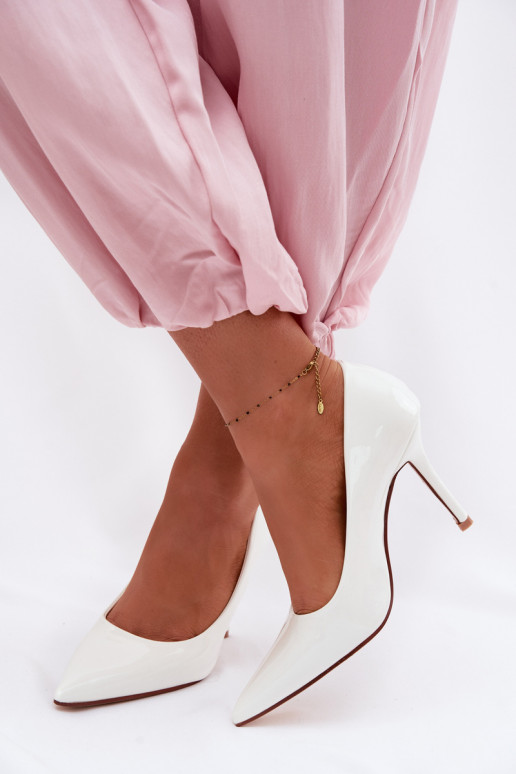 Klasikiniai lakuoti aukštakulniaisuImitacji Skóry baltos spalvos Odira