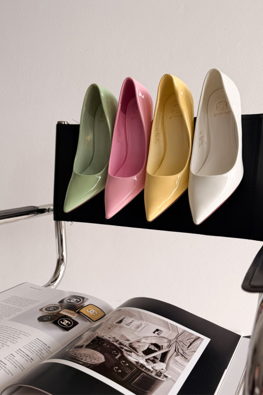 Klasikiniai lakuoti aukštakulniaisuImitacji Skóry baltos spalvos Odira