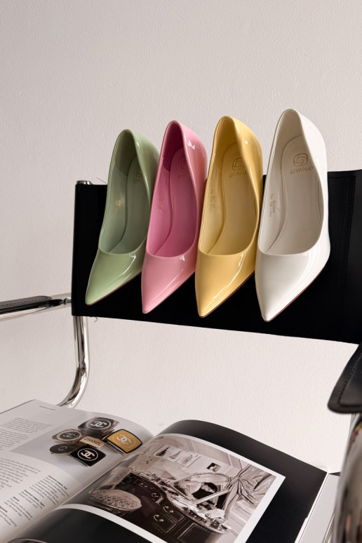 Klasikiniai lakuoti aukštakulniaisuImitacji Skóry geltonos spalvos Odira