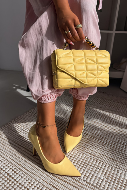 Klasikiniai lakuoti aukštakulniaisuImitacji Skóry geltonos spalvos Odira