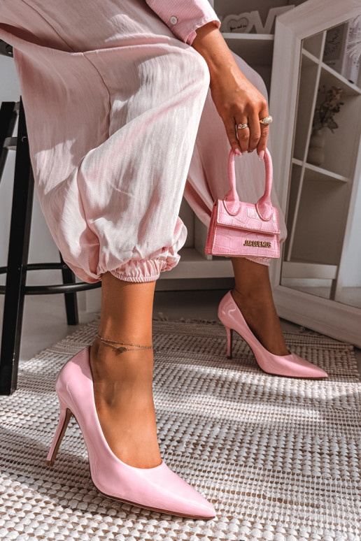 Klasikiniai lakuoti aukštakulniaisuImitacji Skóry rožinės spalvos Odira