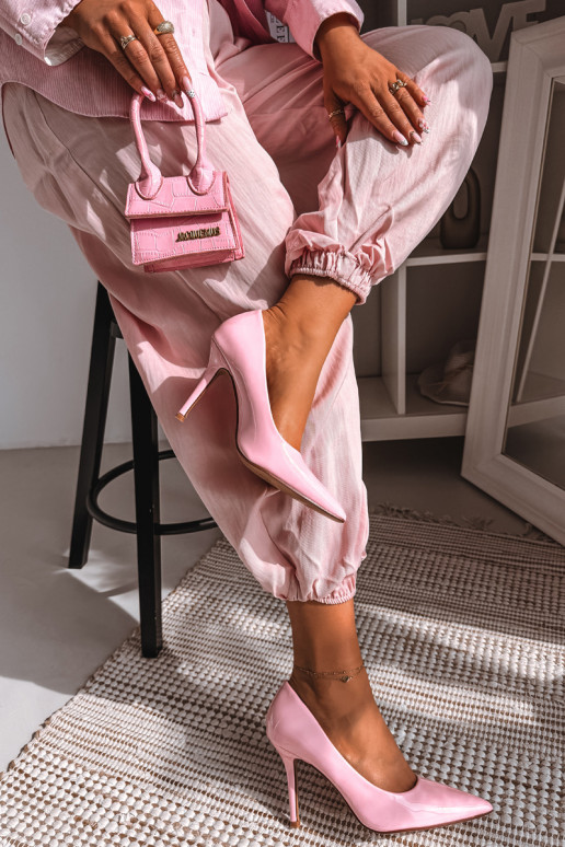 Klasikiniai lakuoti aukštakulniaisuImitacji Skóry rožinės spalvos Odira