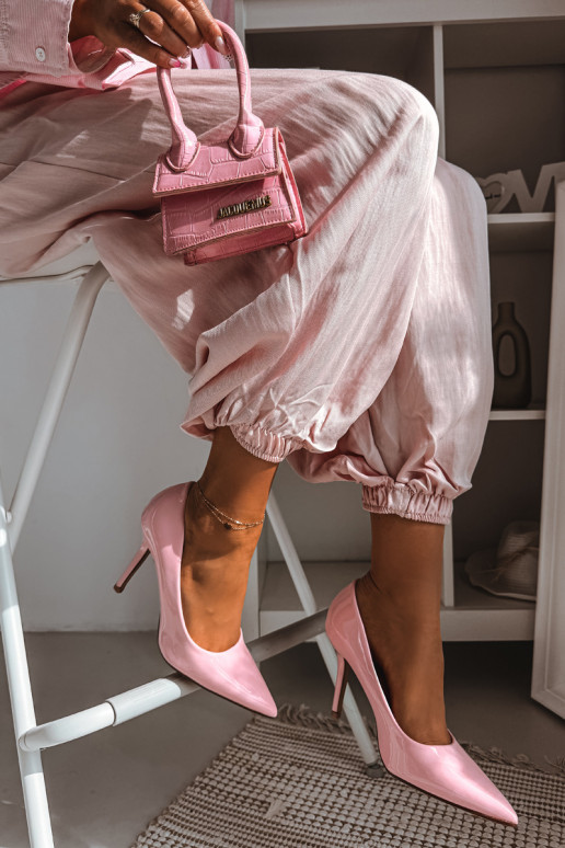 Klasikiniai lakuoti aukštakulniaisuImitacji Skóry rožinės spalvos Odira