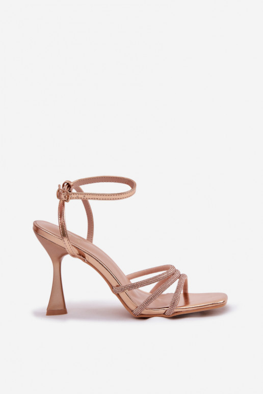 Moteriškos basutės su kulniukais Ze Zdobionymi Paskami Szampańskie Gedira