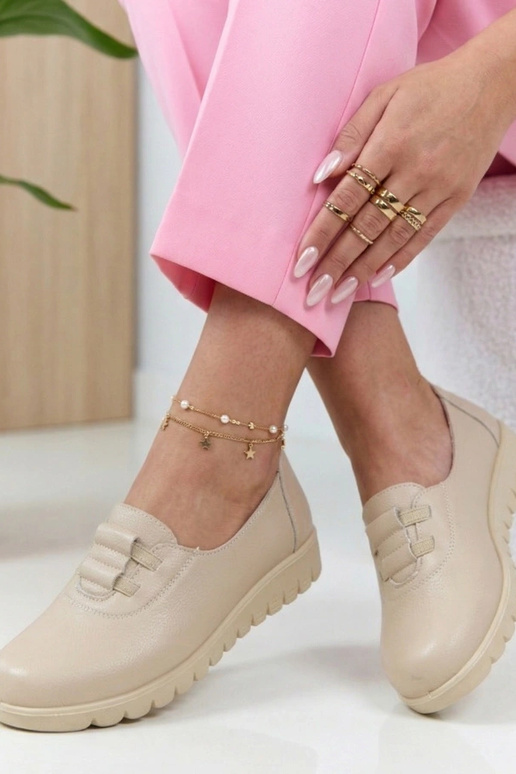 Smėlio spalvos įmaunami pusbačiai su...