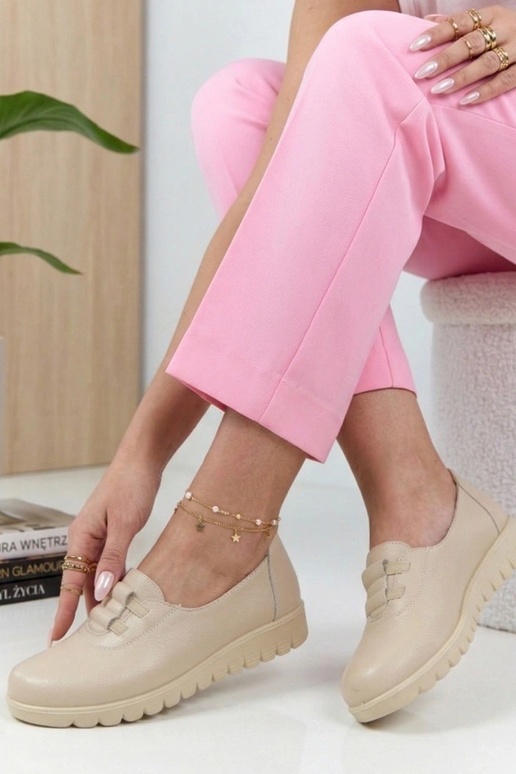 Smėlio spalvos įmaunami pusbačiai su...