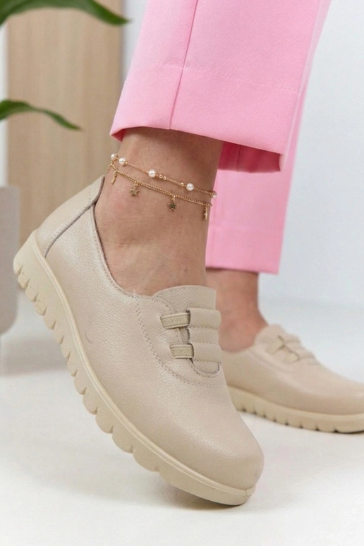 Smėlio spalvos įmaunami pusbačiai su...